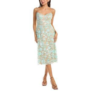 Rene Ruiz Womens  Flare Hem Midi Dress, Green